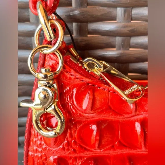 NWT Brahmin Lollie in RED EMBRACE Melbourne Micro Bag Wristlet